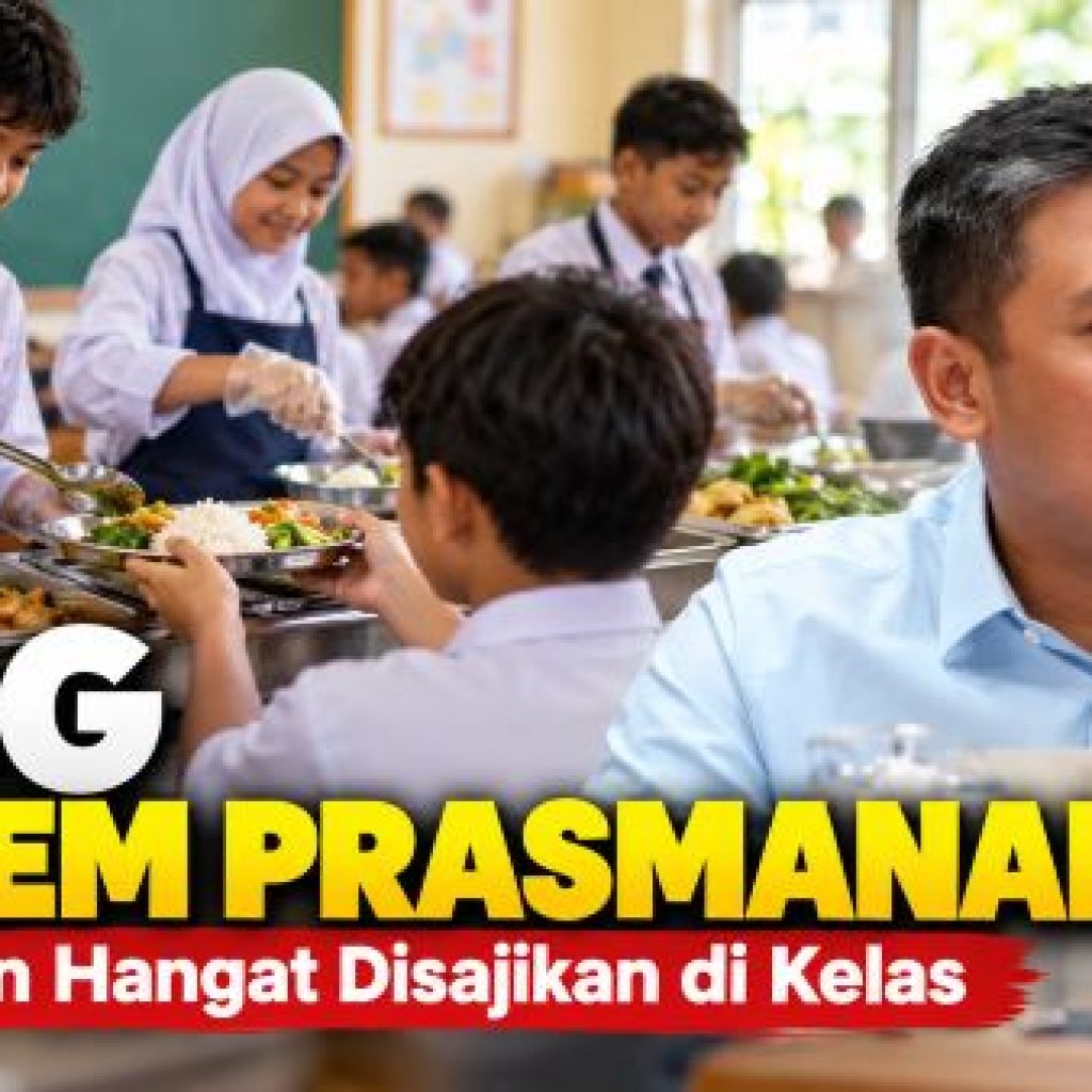 Bukan Lagi Dibagikan, MBG Mulai Diuji dengan Sistem Prasmanan: Siswa Kebagian Tugas